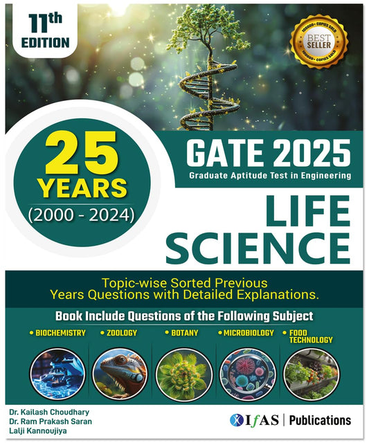 GATE Life Science PYQ Book 2025 | (2000 to 2024)Previous Years Solved Questions Papers