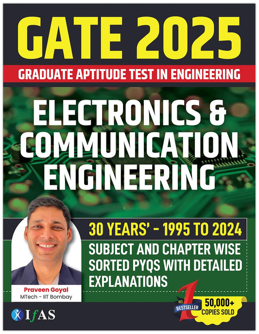 GATE Electronics and Communication Engineering 2025 Book | (1995 to 2024) Previous Year Solved Paper