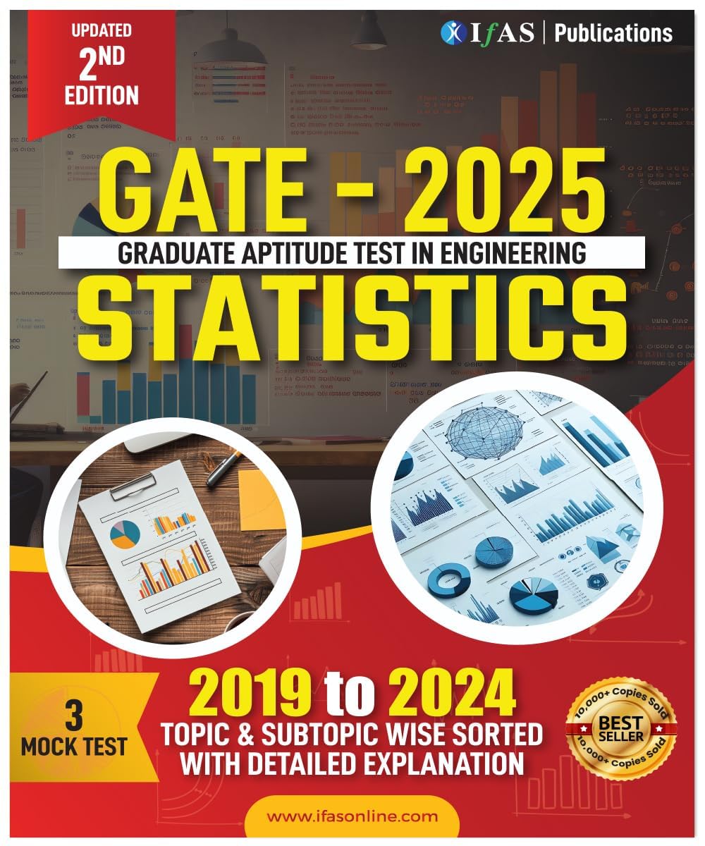 GATE Statistics PYQ Book 2025 | (2019 to 2024) Previous Year Solved Papers with Detailed Solutions